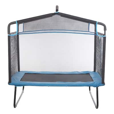6 Feet Indoor-Outdoor Toddlers Trampoline with Safety Enclosure Net and Metal Frame