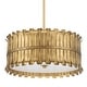 preview thumbnail 2 of 6, Hunter Valdaz Brushed Luxe Gold 3 Light Pendant - Modern & Contemporary - Kitchen, Dining Room, Bedroom, Office