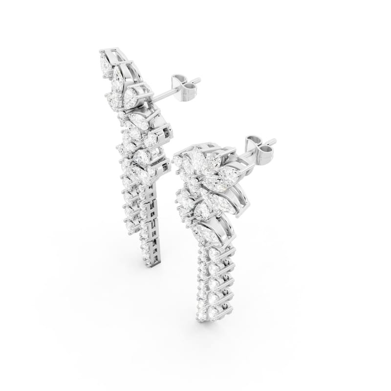 Auriya 14k Gold 4 1/5ctw Lab Grown Diamond Dangle Earrings (E-F VS)