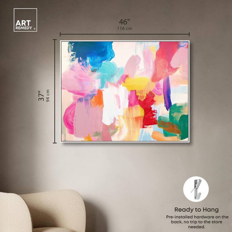 Pastel Riot II Colorful Canvas by Art Remedy