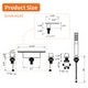 preview thumbnail 10 of 10, Waterfall Deck Mount Tub Faucet With Handheld Shower Brass Roman Bathtub Faucet Modern Tub Filler With Sprayer
