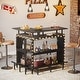 preview thumbnail 10 of 19, L-shape Home Bar Unit, Liquor Bar Table with 2-Tier Storage - N/A