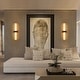 preview thumbnail 5 of 20, Dimmable LED Marble Linear Vanity Wall Lamp - Warm Light 23in