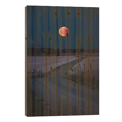 Bloodmoon 2018 Print On Wood by Christian Lindsten - Multi-Color