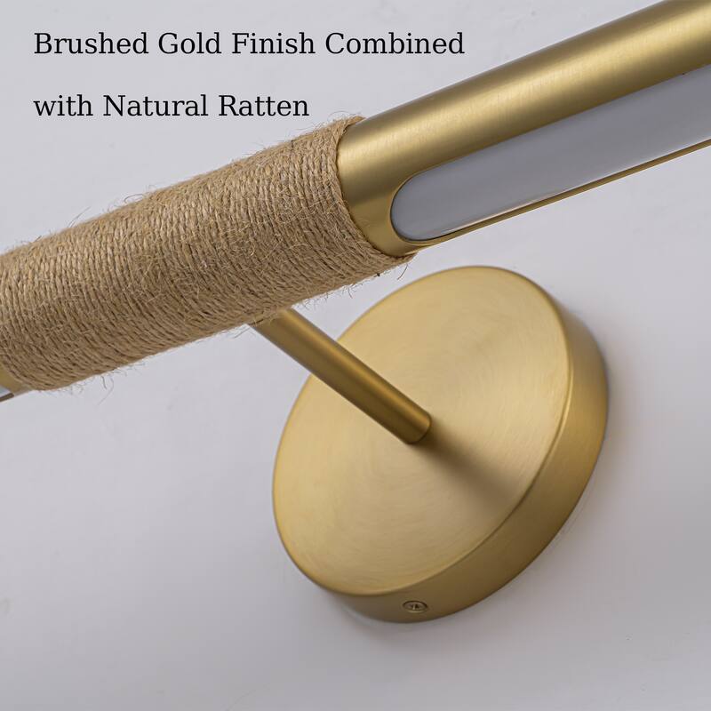 24" Mid-Century Modern Dimmable LED Bathroom Vanity Light Picture Light Art Lights for Wall - Gold