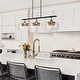 preview thumbnail 12 of 16, Marsie Mid-Century Modern 6-light Chandelier Linear Orb Glass Farmhouse Kitchen Island Pendant Lights Dining Room