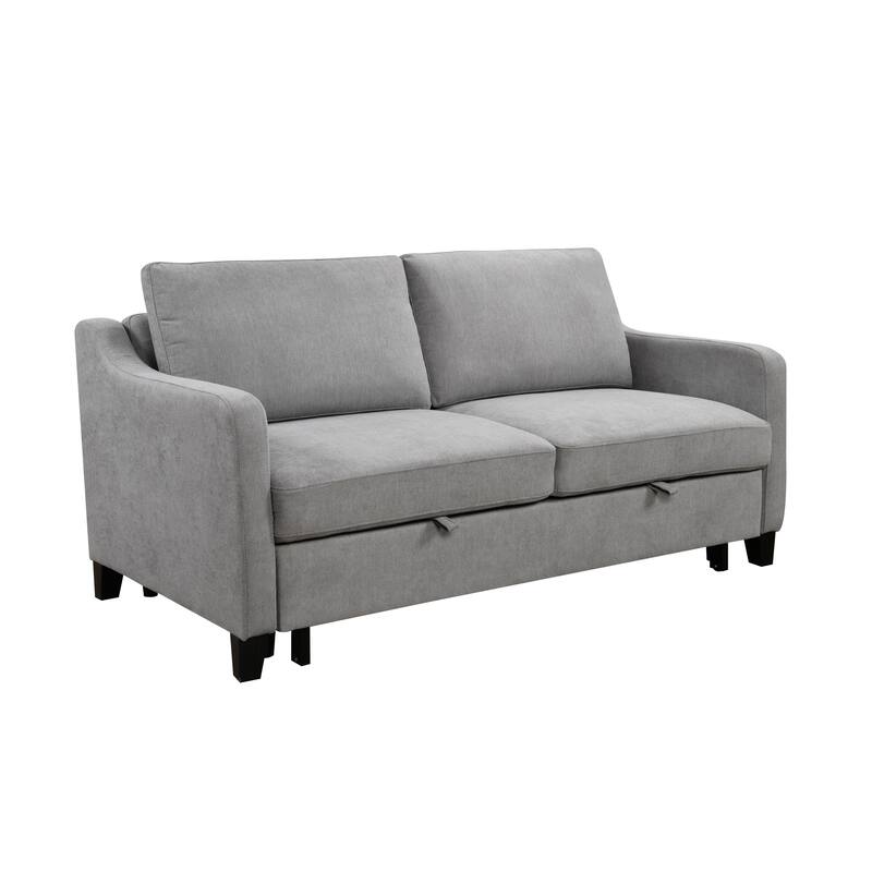 3 In 1 Modern Convertible Sleeper Sofa Bed, Loveseat Futon Sofa Couch W/Pull out Bed and Reclining Backrest