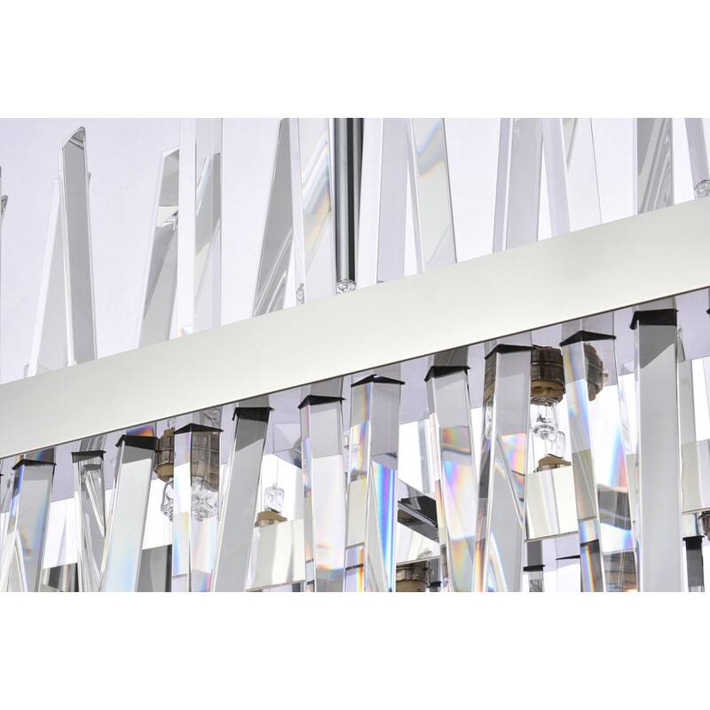 Indigo Home 42 inch crystal rectangle chandelier light