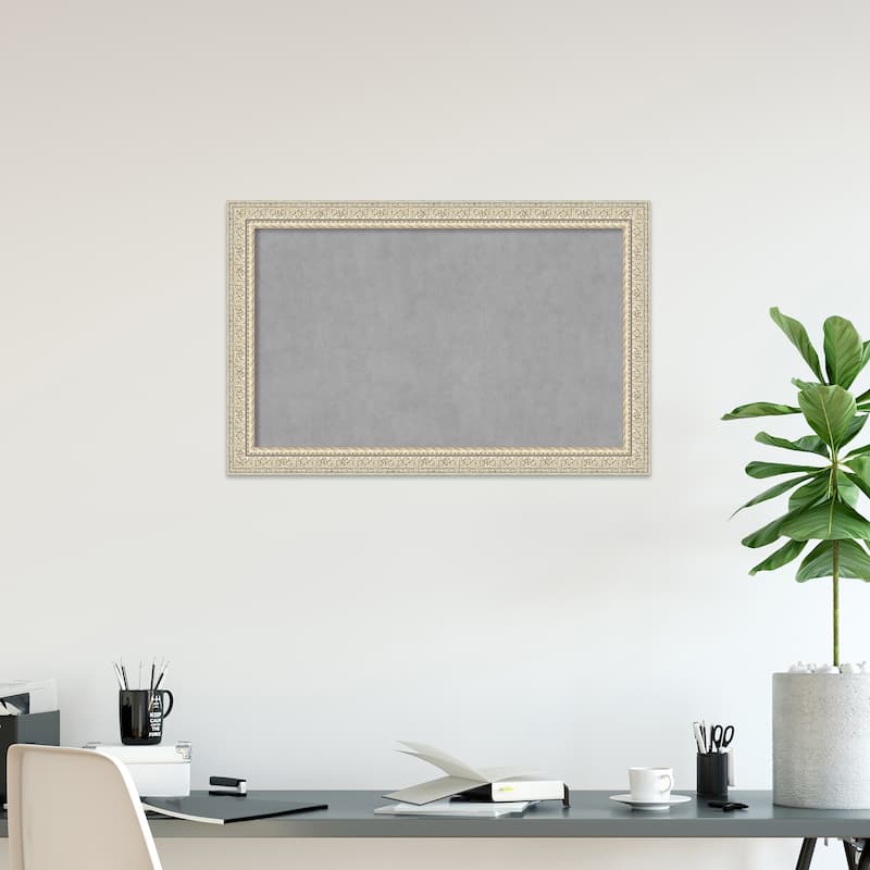 Amanti Art Fair Baroque Cream Framed Magnetic Board