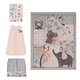 preview thumbnail 2 of 4, Lambs & Ivy Calypso Pink/Gray Koala, Elephant & Monkey Nursery 4-Piece Baby Crib Bedding Set