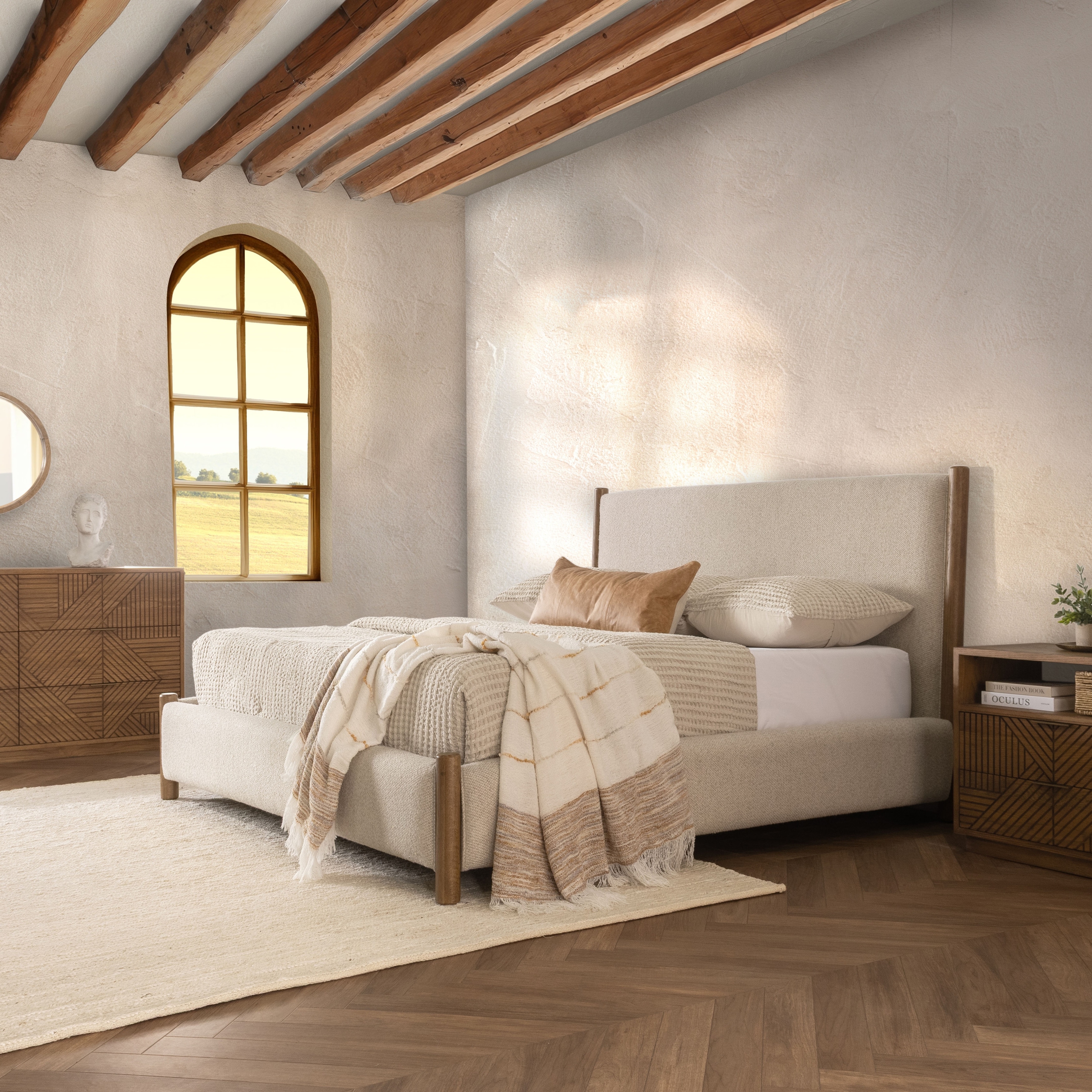 Classic Home Bennington Upholstered Fabric Bed