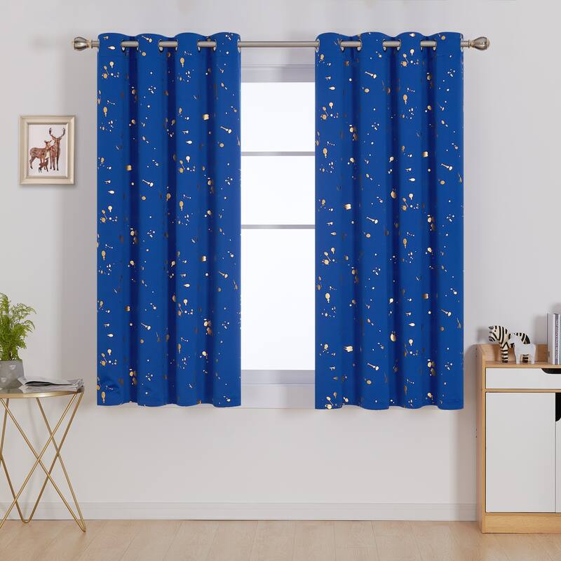 Deconovo Gold Spot Curtain Panel Pair (2 Panel)