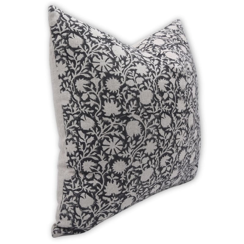 Fabdivine Linen Square Block print pillow Cover