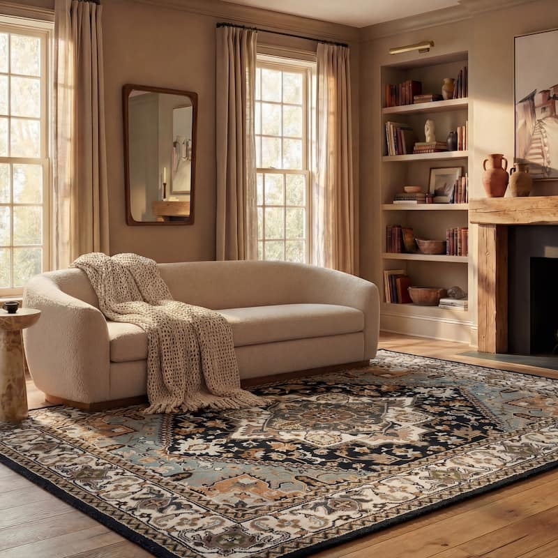 SAFAVIEH Handmade Heritage Carrol Traditional Oriental Wool Rug