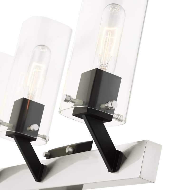 Livex Lighting 3 Light Brushed Nickel Vanity Sconce, 17823-91 - 23.75"W x 12"H x 5.5"D