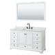Option White, Black Trim, White Carrara Marble Top