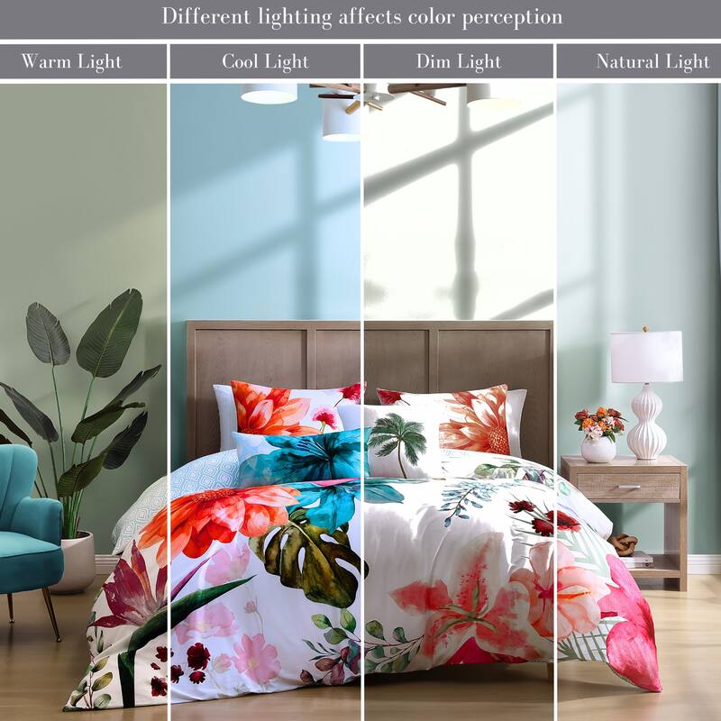 Bebejan Eden's Embrace 100% Cotton Sateen 5 Piece Reversible Comforter Set