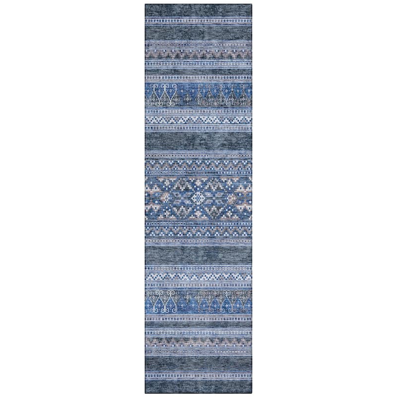 Machine Washable Indoor/ Outdoor Chantille Tribal Boho Rug