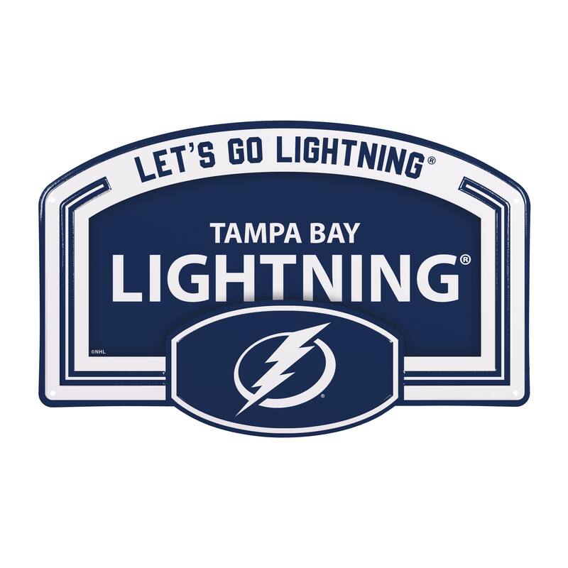 Tampa Bay Lightning Embossed Steel Wall Sign, 11" x 17"