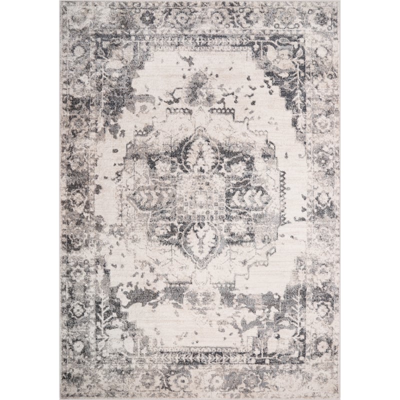 Angel Collection Cream/Grey Area Rug - 8' X 10'