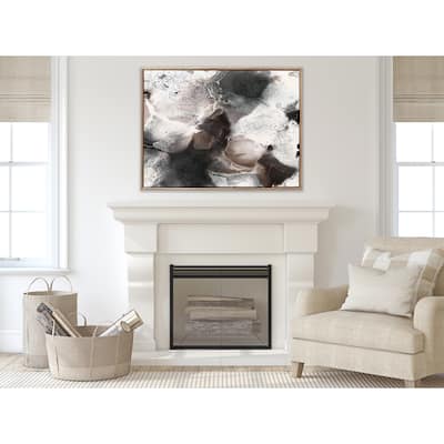 Sylvie Beaded Nebula Abstract III Framed Canvas by Amy Lighthall