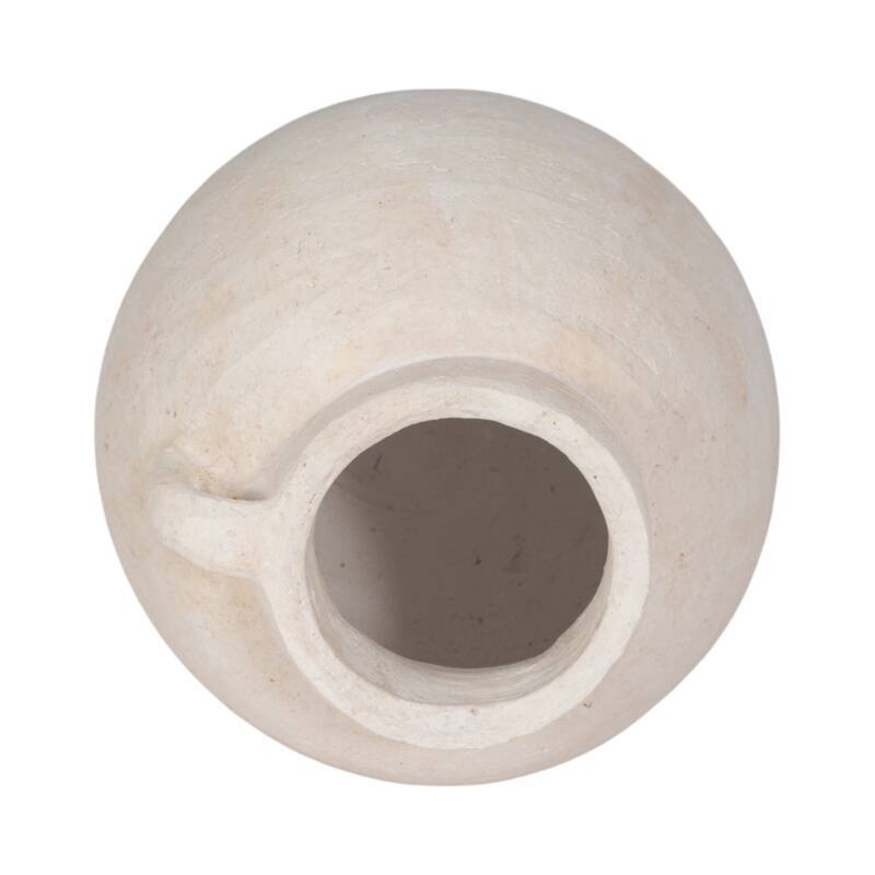 Handcrafted Terracotta Pottery Round Vase Modern Visual Interest