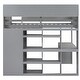 preview thumbnail 12 of 10, Wood Twin Size Loft bed with Multiple Storage Shelves and Wardrobe