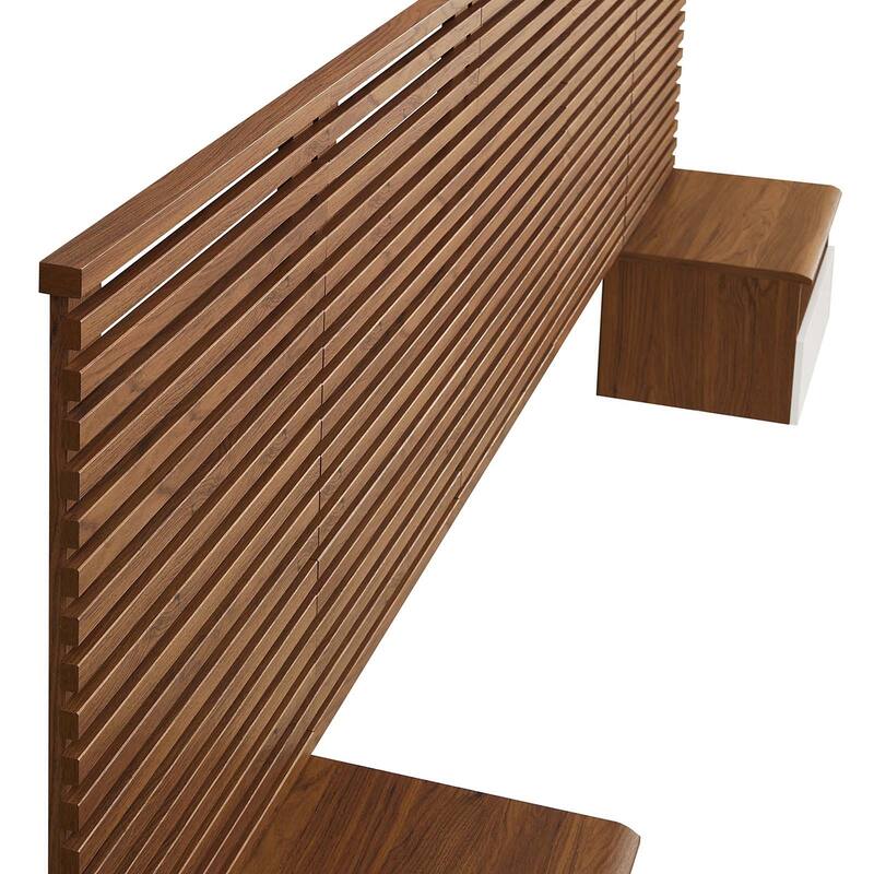 Vidalia Mid-century Modern Two-tone Wooden Floating Queen Size ...
