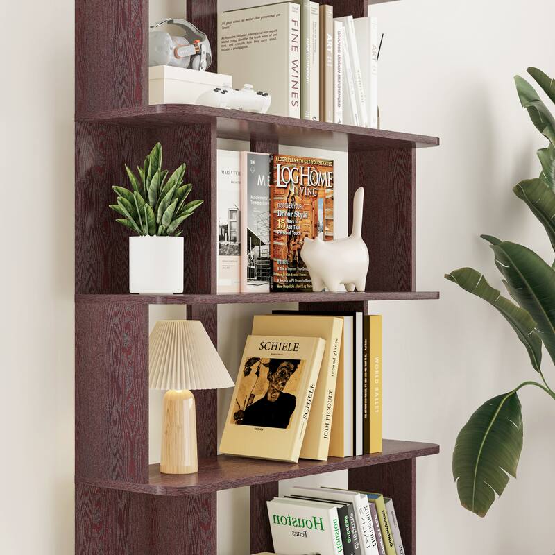 Set Of 2 Free Combination Bookcase Space Saving Corner Bookshelf, L Shaped Bookcase X 1 + I Shaped Bookcase X 1