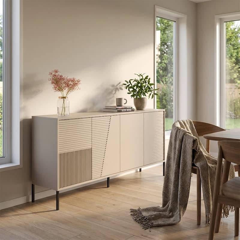Meble Furniture Debora 04 Sideboard Buffet Credenza 74.8W x 15.7D x 32.7H Modern European