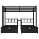 preview thumbnail 9 of 10, Full XL over Twin Size Metal Triple Bunk Bed with Drawers