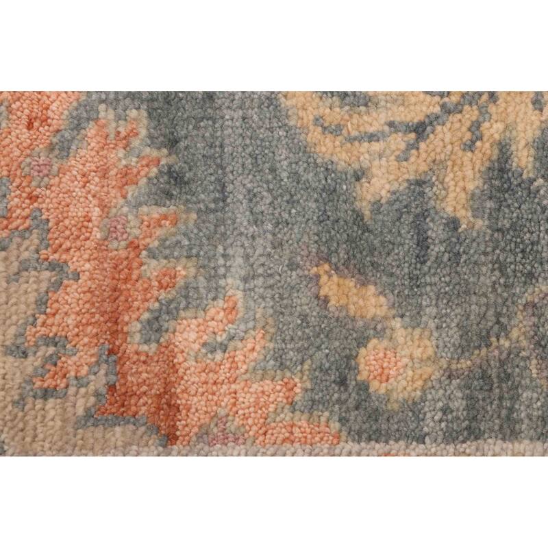 ECARPETGALLERY Hand-knotted Modern Oushak Dark Teal Wool Rug - 8'0 x 9'11