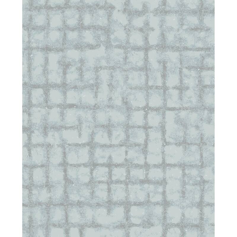 Scott Living Shea Sky Blue Distressed Geometric Wallpaper