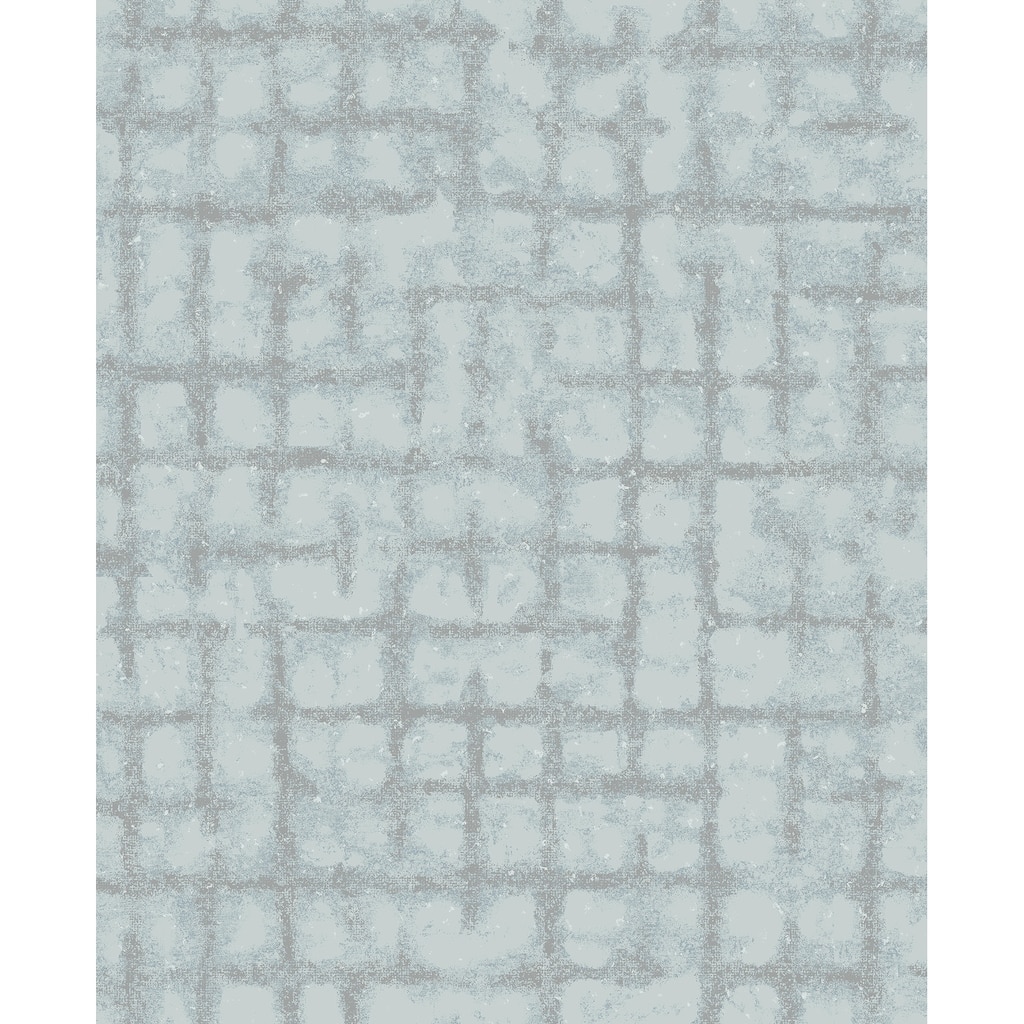 Scott Living Shea Sky Blue Distressed Geometric Wallpaper