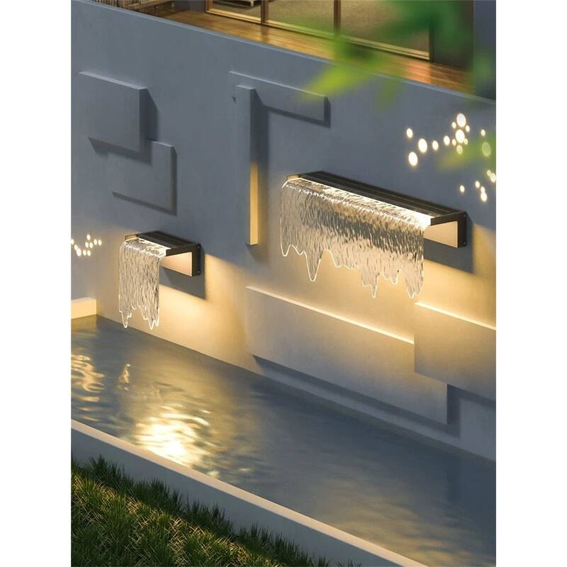 Indoor & Outdoor Wall Lamp, Acrylic Waterfall Outdoor Wall Light