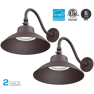 Shop 42w Led Gooseneck Barn Light Photocell Included Brown Pack