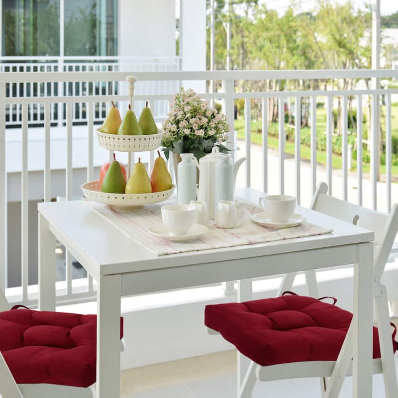 Chase Tufted Chair Seat Cushions - Set of Two