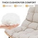 preview thumbnail 4 of 71, Double Papasan Chair Loveseat with Cushion, All-weather PE Rattan 2-Person Wicker Patio Chair for Indoor Outdoor