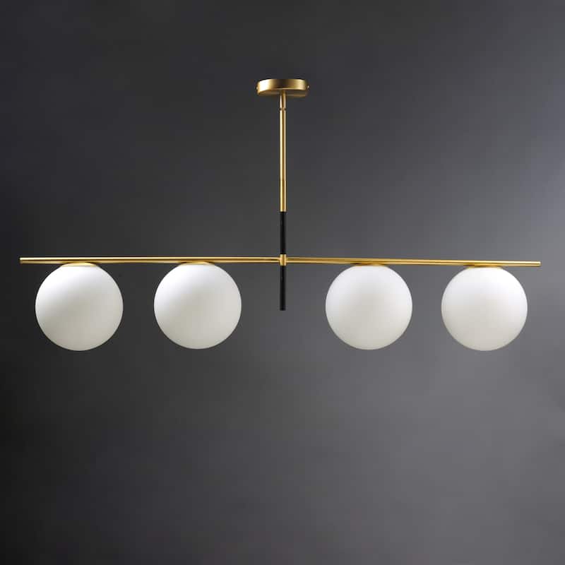 Vesper 4-Light Pendant - satin brass / black