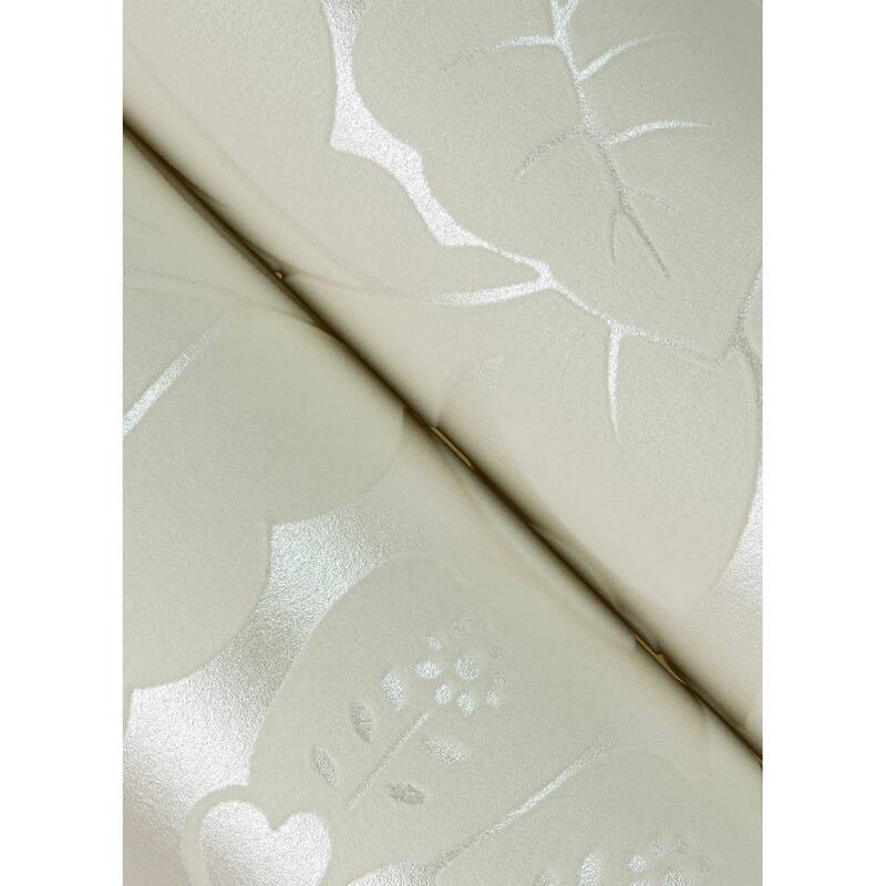 A-Street Prints Augusta White Flock Damask Wallpaper