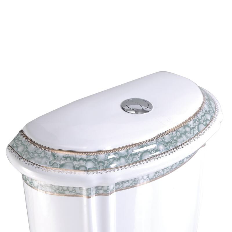 Green and Gold Toilet Tank for Item 12816 Renovators Supply