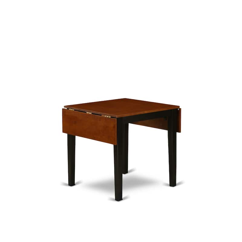 East West Furniture Modern Dining Table - a Rectangle Kitchen Table Top with Dropleaf & Stylish Legs (Finish Color Options)