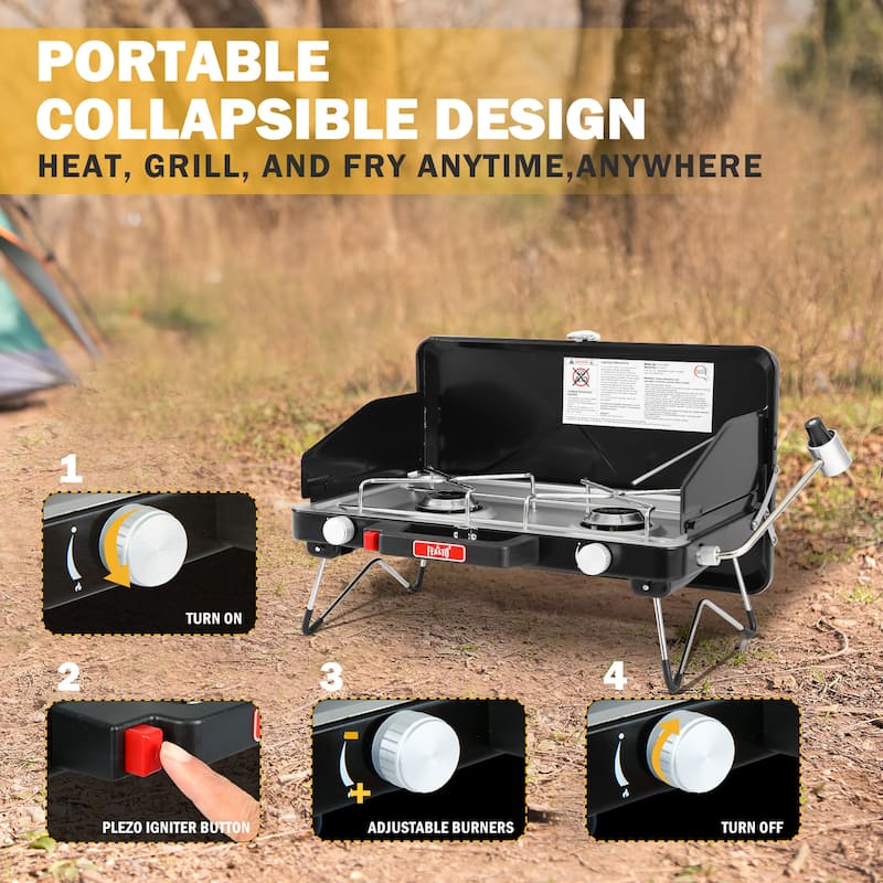FEASTO Propane Portable Camping Stoves with 28000 BTU