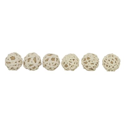 Jute Rope Handmade Woven Decorative Orbs & Vase Filler - Set of 6 Brown - Roche River Decor