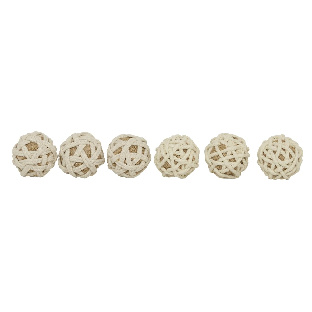 Jute Rope Handmade Woven Decorative Orbs & Vase Filler - Set of 6 Brown - Roche River Decor