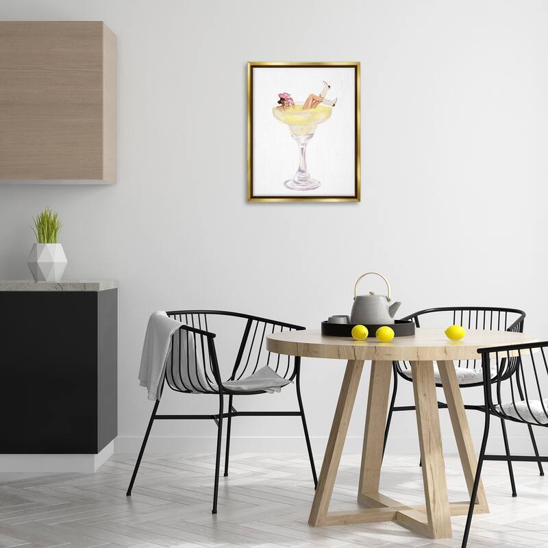 Stupell Glam Cowgirl in Margarita Framed Floater Canvas Wall Art Design By Ziwei Li