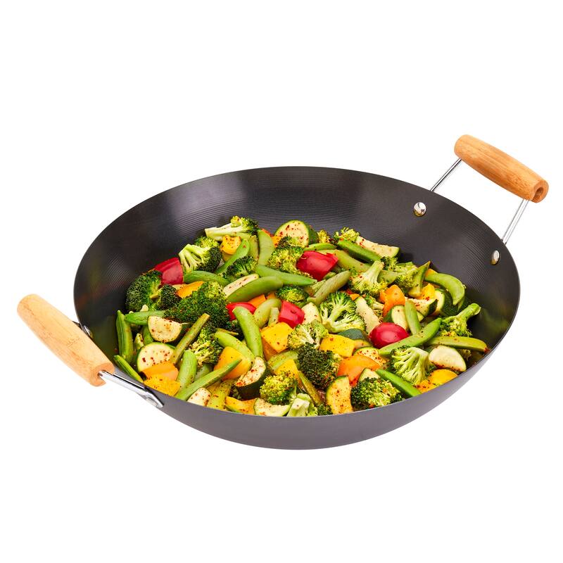 Infuse 13.75" Carbon Steel Open Wok