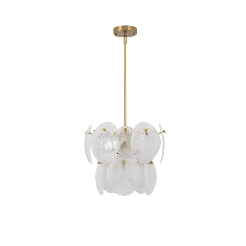 Artcraft Lily 4-Light Pendant - Brushed Brass Finish