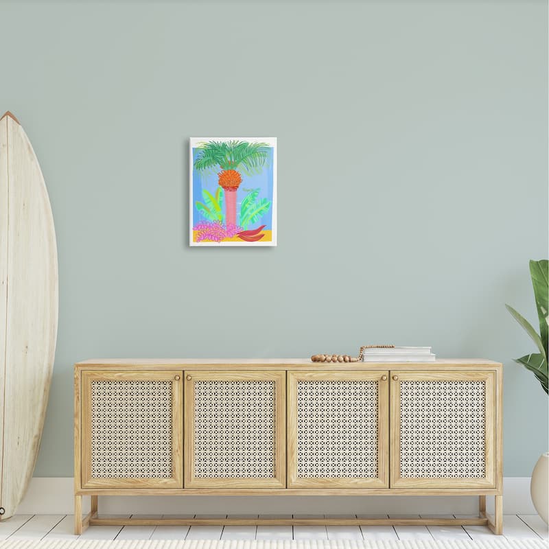 Stupell Tropical Palm Tree Botanicals Summer Beach Day Canvas Wall Art, Design by unknown