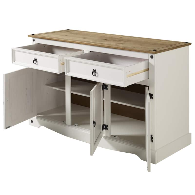 Wood Buffet Sideboard Farmhouse - Corona Collection | Furniture Dash - N/A